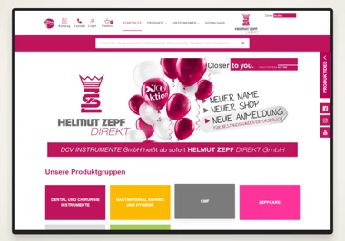 Helmut Zepf Direkt: Startseite des Shopify-Onlineshops aus den WERK38-Referenzen
