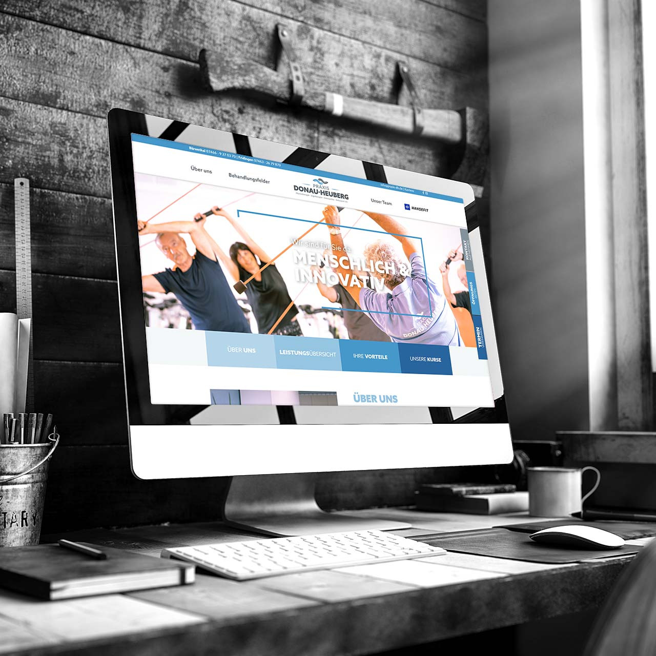 Website der Praxis Donau Heuberg – Webdesign-Referenz von WERK38
