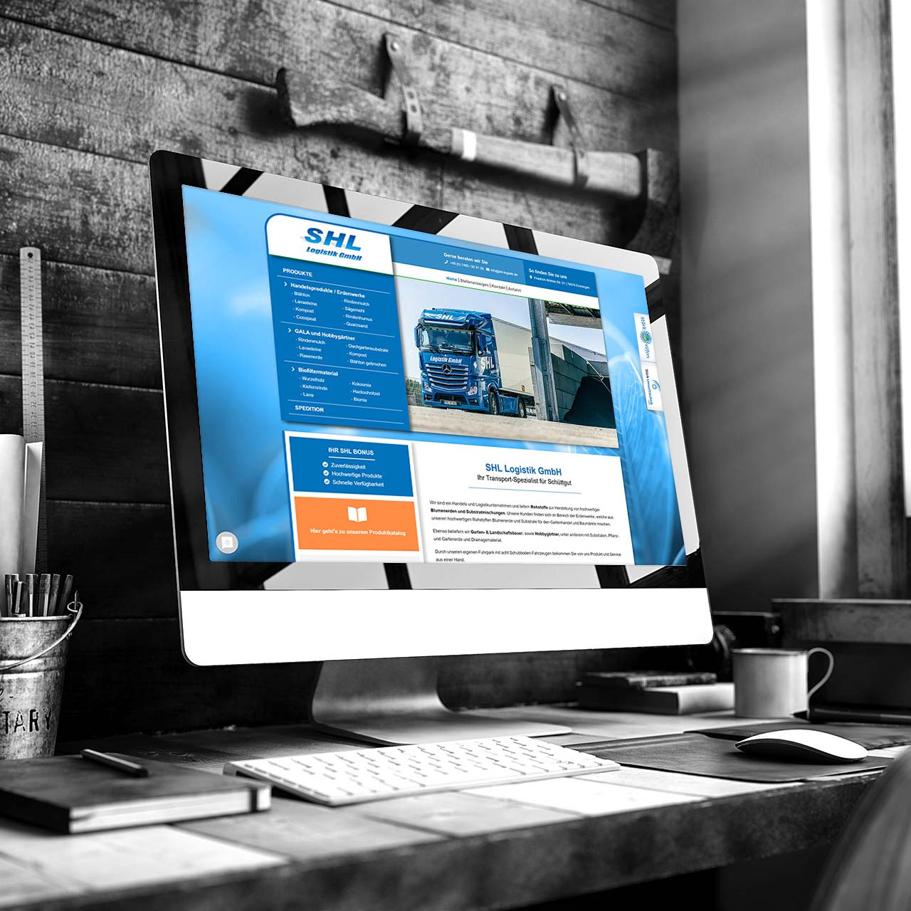 Website von SHL Logistik – Webdesign-Referenz von WERK38