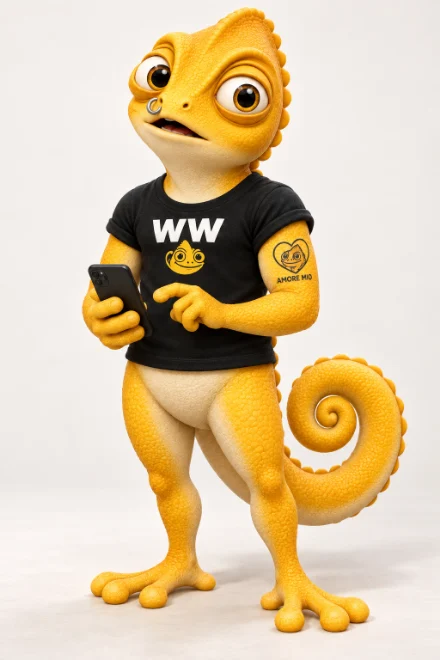Walter wird beim Blick aufs Handy erwischt und schaut überrascht auf.