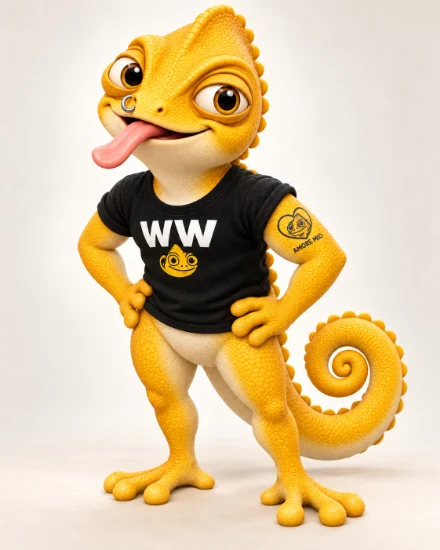 Walter streckt frech seine pinke Zunge heraus.