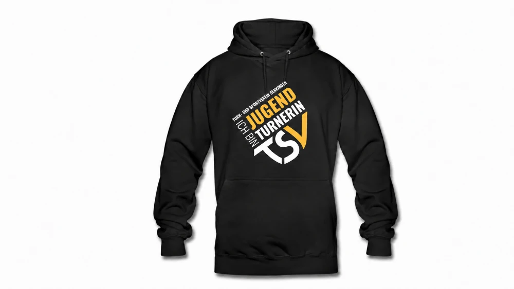 Schwarzer Hoodie mit TSV-Motiv Ich bin Jugendturnerin