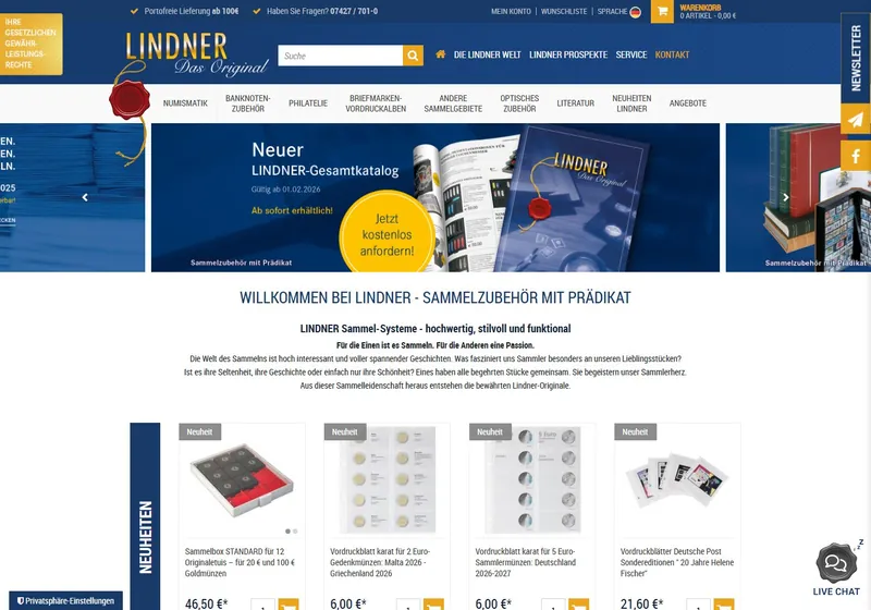 Shopansicht von Lindner Original